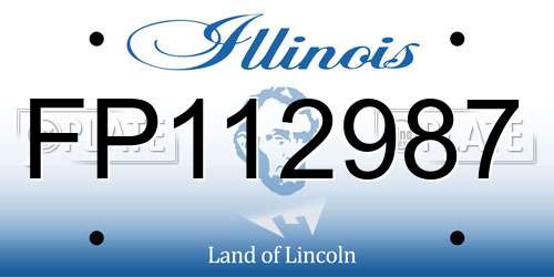 FP112987 Illinois License Plate