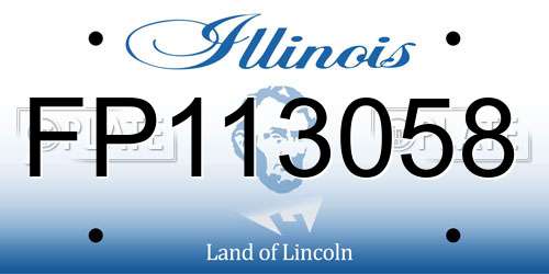 FP113058 Illinois License Plate