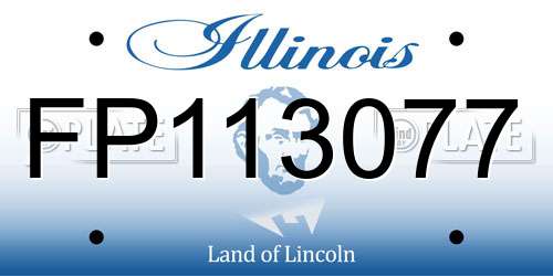 FP113077 Illinois License Plate