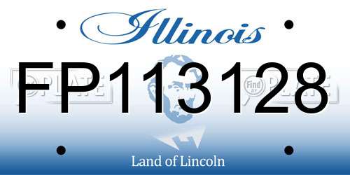 FP113128 Illinois License Plate