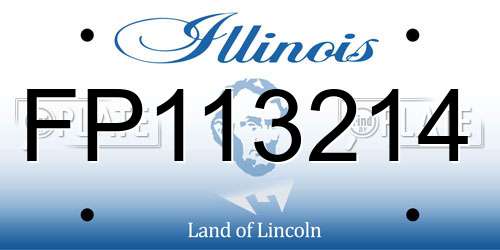 FP113214 Illinois License Plate