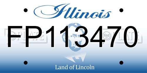 FP113470 Illinois License Plate