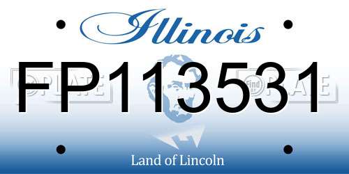 FP113531 Illinois License Plate
