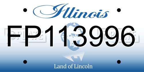 FP113996 Illinois License Plate