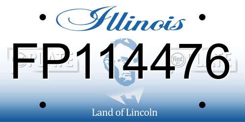 FP114476 Illinois License Plate