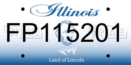 FP115201 Illinois License Plate