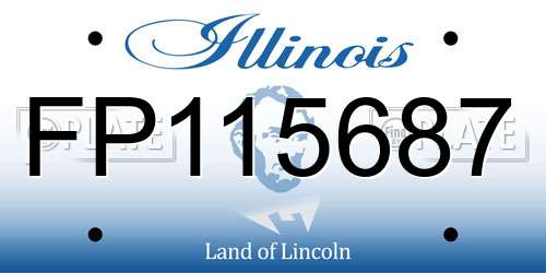 FP115687 Illinois License Plate