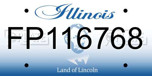 FP116768 Illinois License Plate