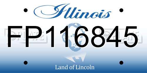 FP116845 Illinois License Plate