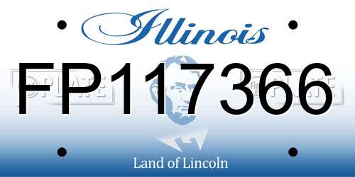 FP117366 Illinois License Plate