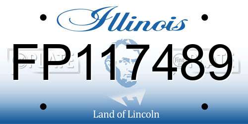 FP117489 Illinois License Plate