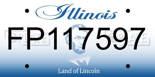 FP117597 Illinois License Plate