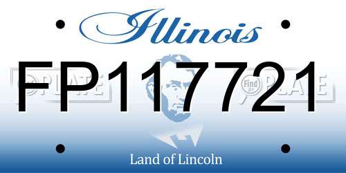 FP117721 Illinois License Plate
