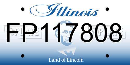 FP117808 Illinois License Plate