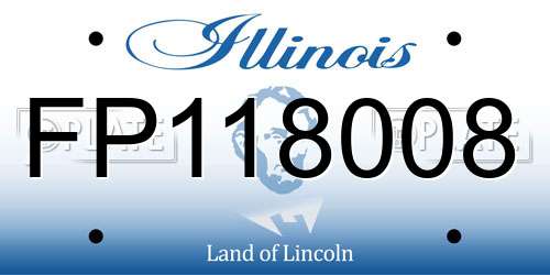 FP118008 Illinois License Plate