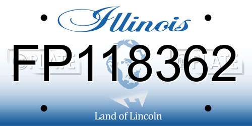 FP118362 Illinois License Plate