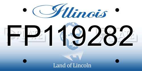 FP119282 Illinois License Plate