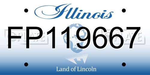 FP119667 Illinois License Plate