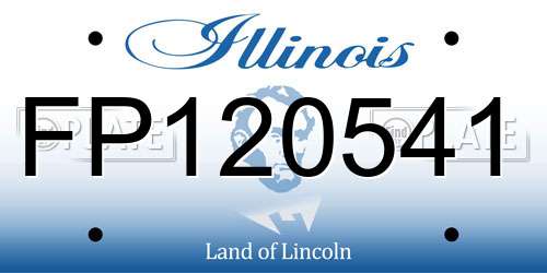 FP120541 Illinois License Plate