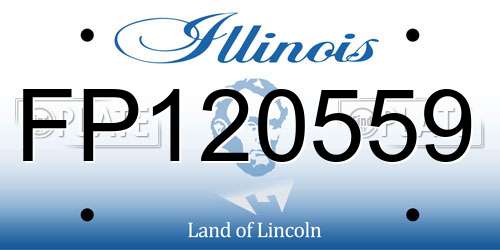 FP120559 Illinois License Plate