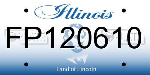 FP120610 Illinois License Plate