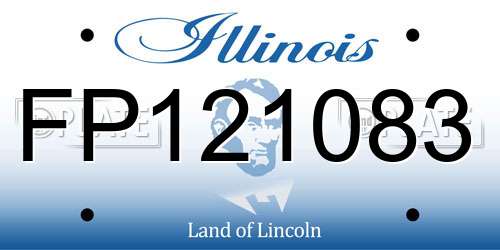 FP121083 Illinois License Plate