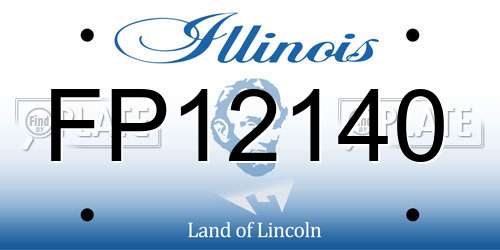 FP12140 Illinois License Plate