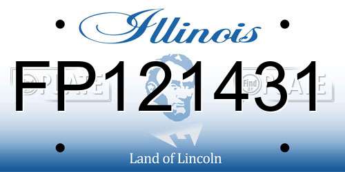 FP121431 Illinois License Plate