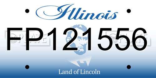 FP121556 Illinois License Plate
