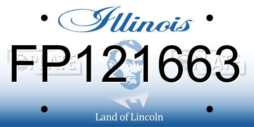 FP121663 Illinois License Plate