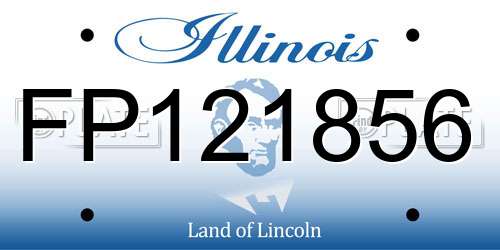 FP121856 Illinois License Plate
