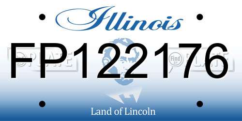 FP122176 Illinois License Plate