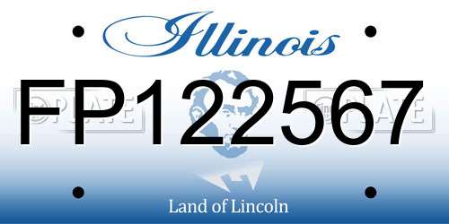 FP122567 Illinois License Plate