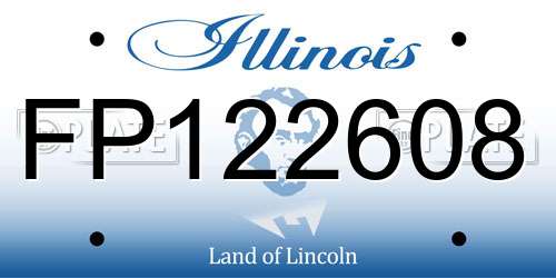 FP122608 Illinois License Plate