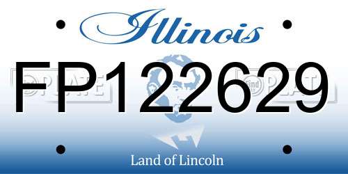 FP122629 Illinois License Plate