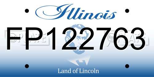 FP122763 Illinois License Plate