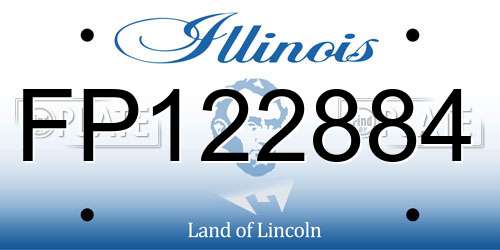 FP122884 Illinois License Plate