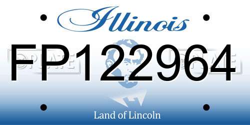 FP122964 Illinois License Plate
