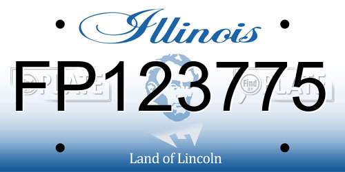 FP123775 Illinois License Plate