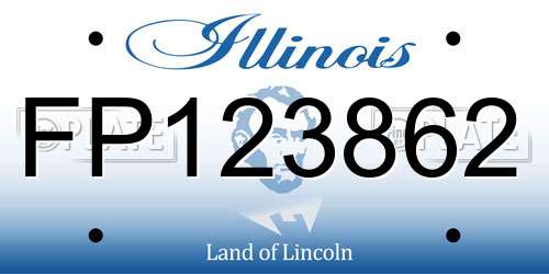 FP123862 Illinois License Plate