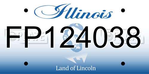 FP124038 Illinois License Plate