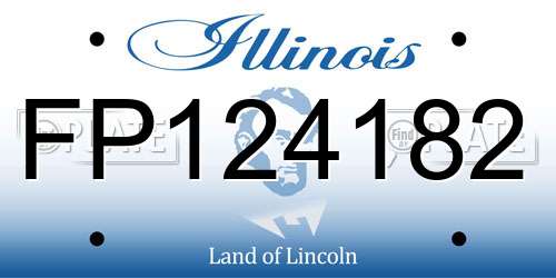 FP124182 Illinois License Plate