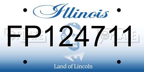 FP124711 Illinois License Plate