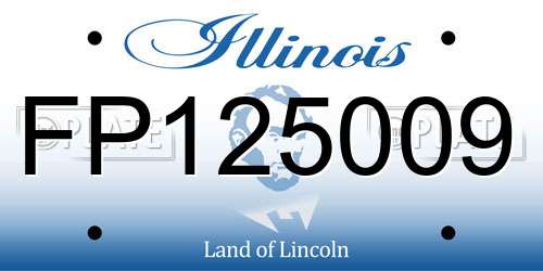 FP125009 Illinois License Plate
