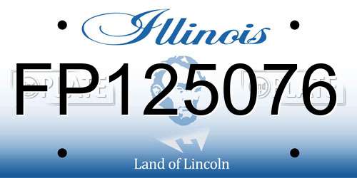 FP125076 Illinois License Plate