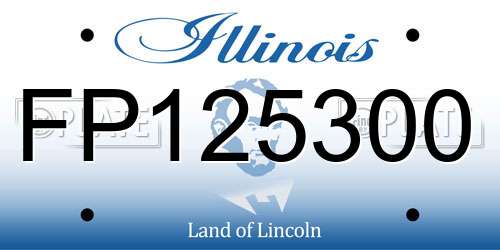FP125300 Illinois License Plate