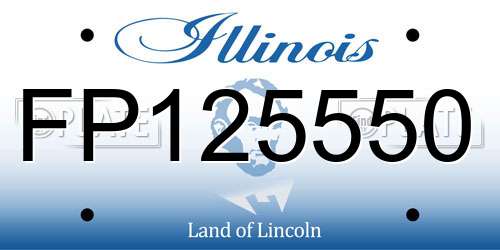 FP125550 Illinois License Plate
