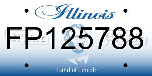 FP125788 Illinois License Plate