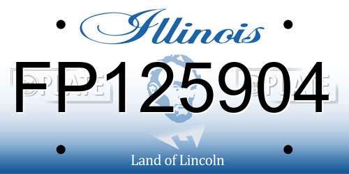 FP125904 Illinois License Plate