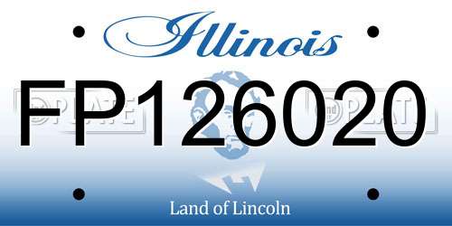 FP126020 Illinois License Plate